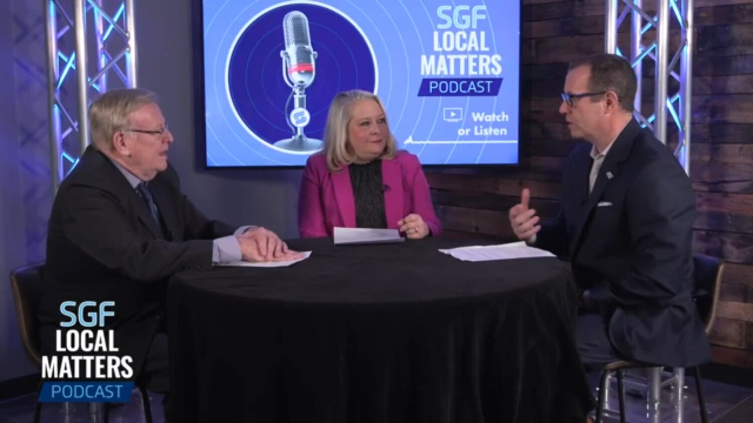 Mayor Ken McClure and city spokesperson Cora Scott interview Springfield CVB leader Mark Hecquet for the first episode of SGF Local Matters.