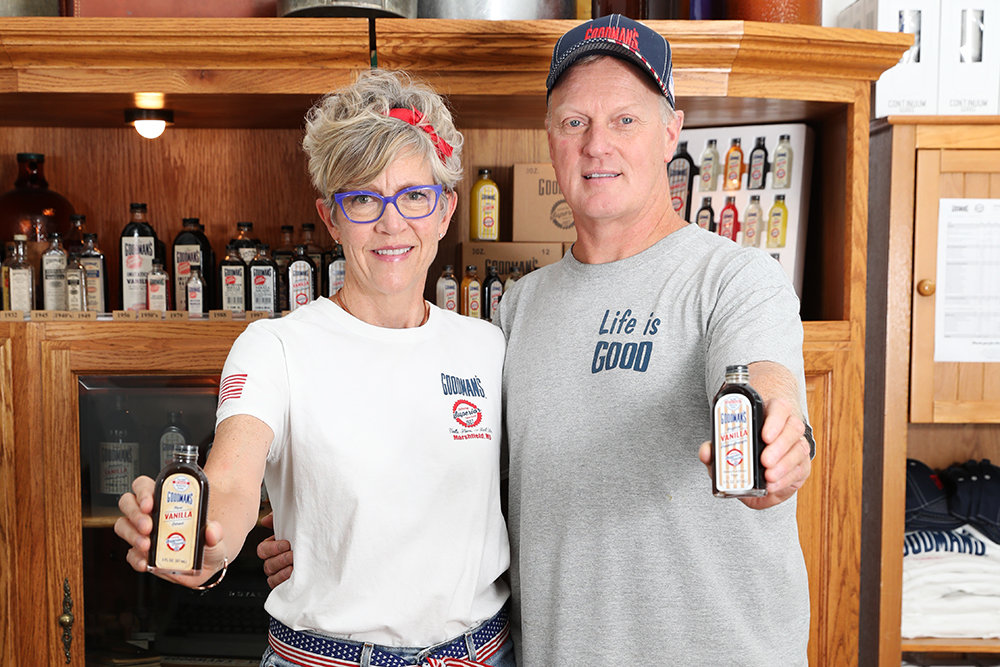 GOOD FOR GOODMAN'S: Goodman Manufacturing Co. owners Mike and Michelle Kimrey plan to reach new states for their company's growing roster of products before year's end.