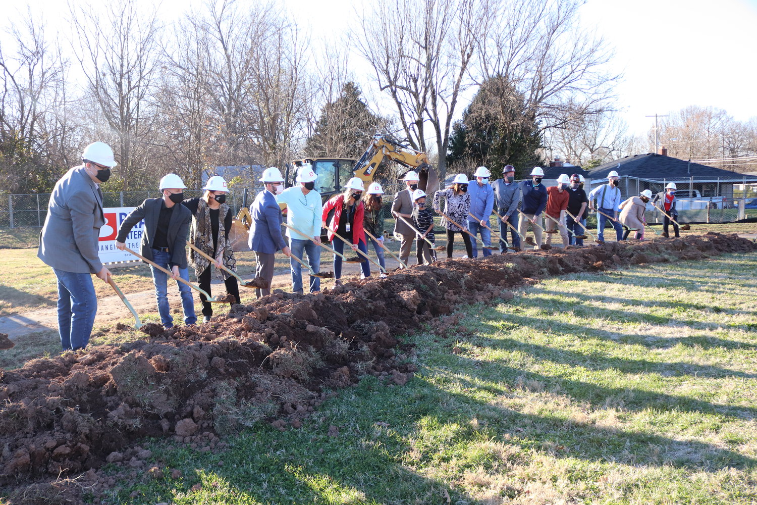 Officials break ground Dec. 9 on the 130,000-square-foot Jarrett Middle School project.