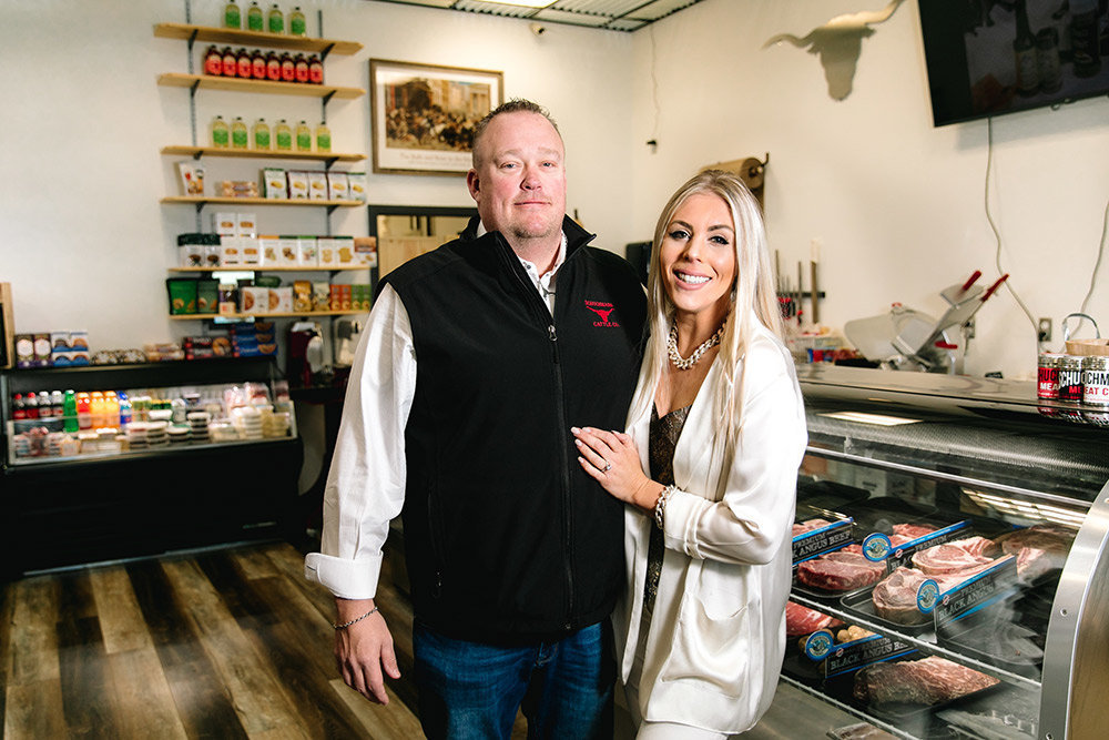 Schuchmann Meat owners Chad and Julie Schuchmann, shown above at their first store on South Campbell Avenue, have a new shop near Bass Pro Shops.