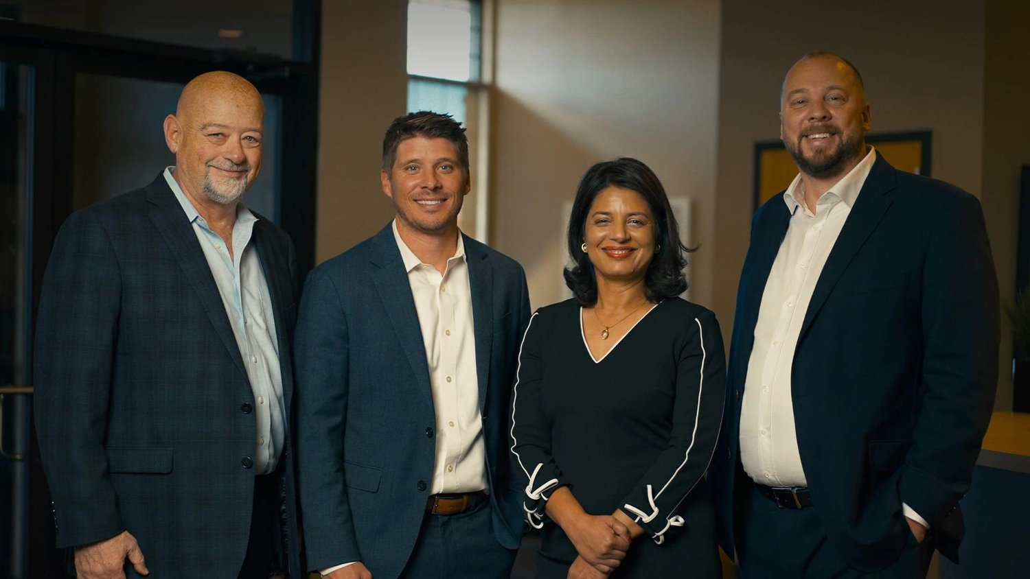 From left, Ken Roberts, Kraig Bode, Shweta Agarwal and Geoff Stufflebam are the founders of NobleVest Private Wealth.